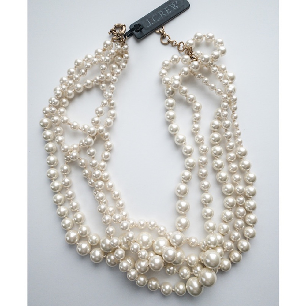 J.Crew Pearl Multi-Strand Necklace